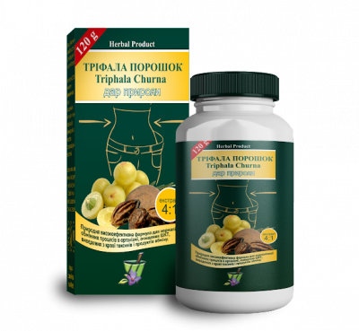 Трiфала порошок (Triphala Churna) 120 грамм - Dehlvi Naturals