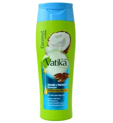 Шампунь Об’ємне та густе волосся Кокос та касторова олія Ватіка (Coconut & Castor Oil Vatika Shampoo) 400 мл - Дабур (Dabur)